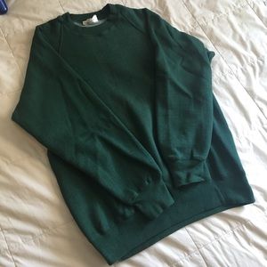 Green crewneck sweater